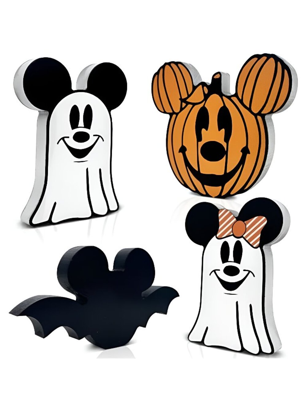 4pcs Ghost Halloween Decorations for Indoors, Cute Mouse Spooky Centerpiece